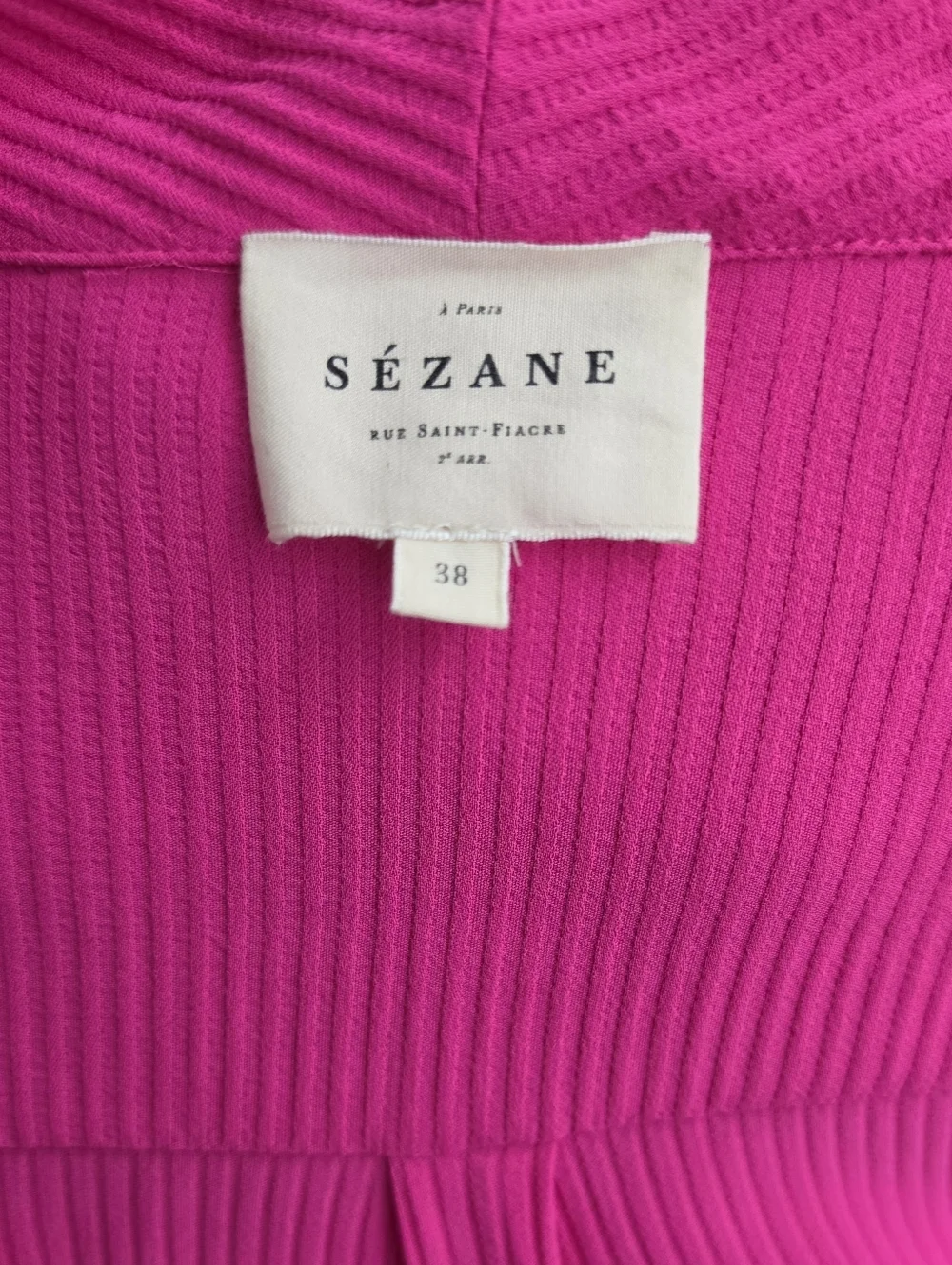 Sezane Abelia Wrap Blouse In Pink - Picture 7 of 12